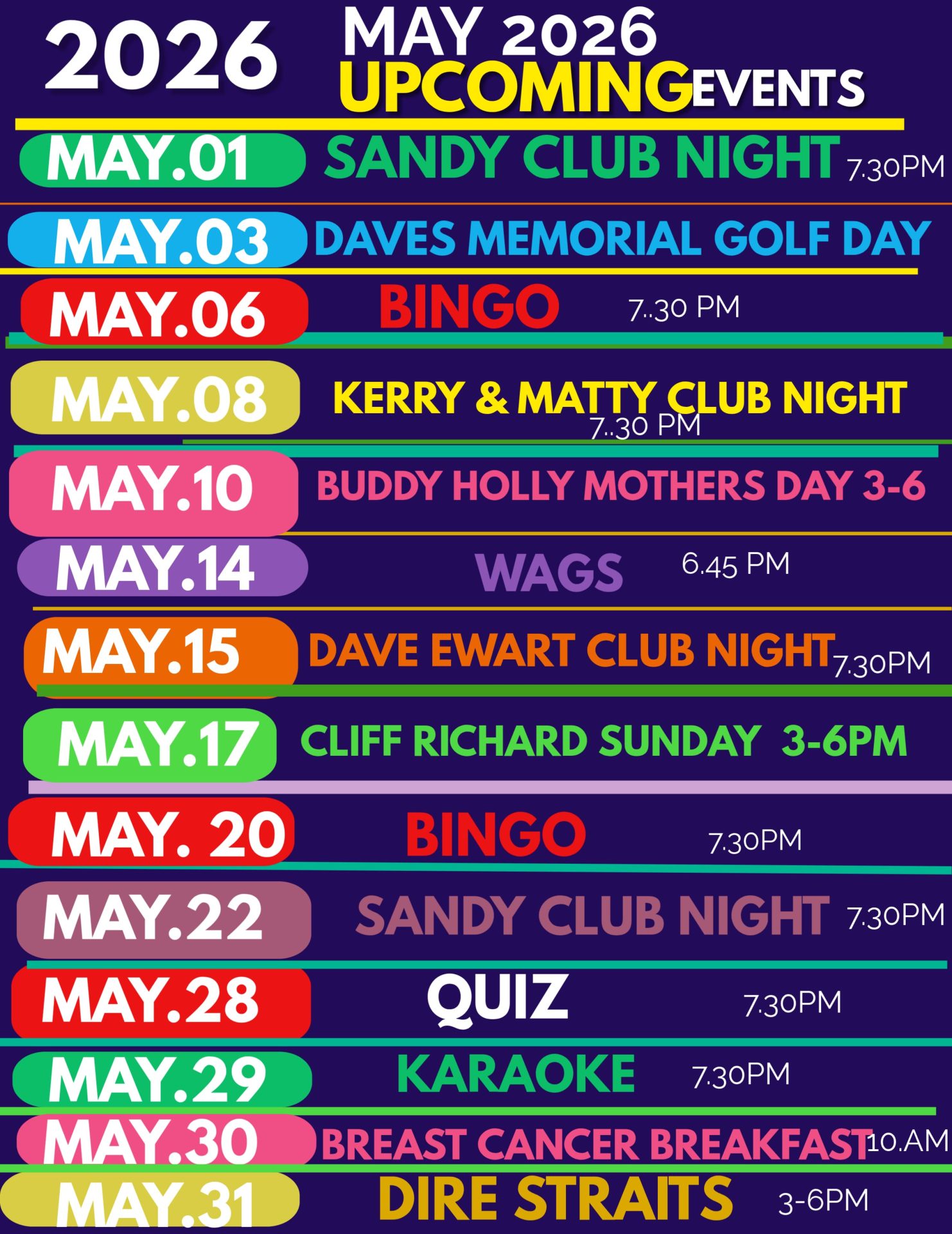 Upcoming May Events