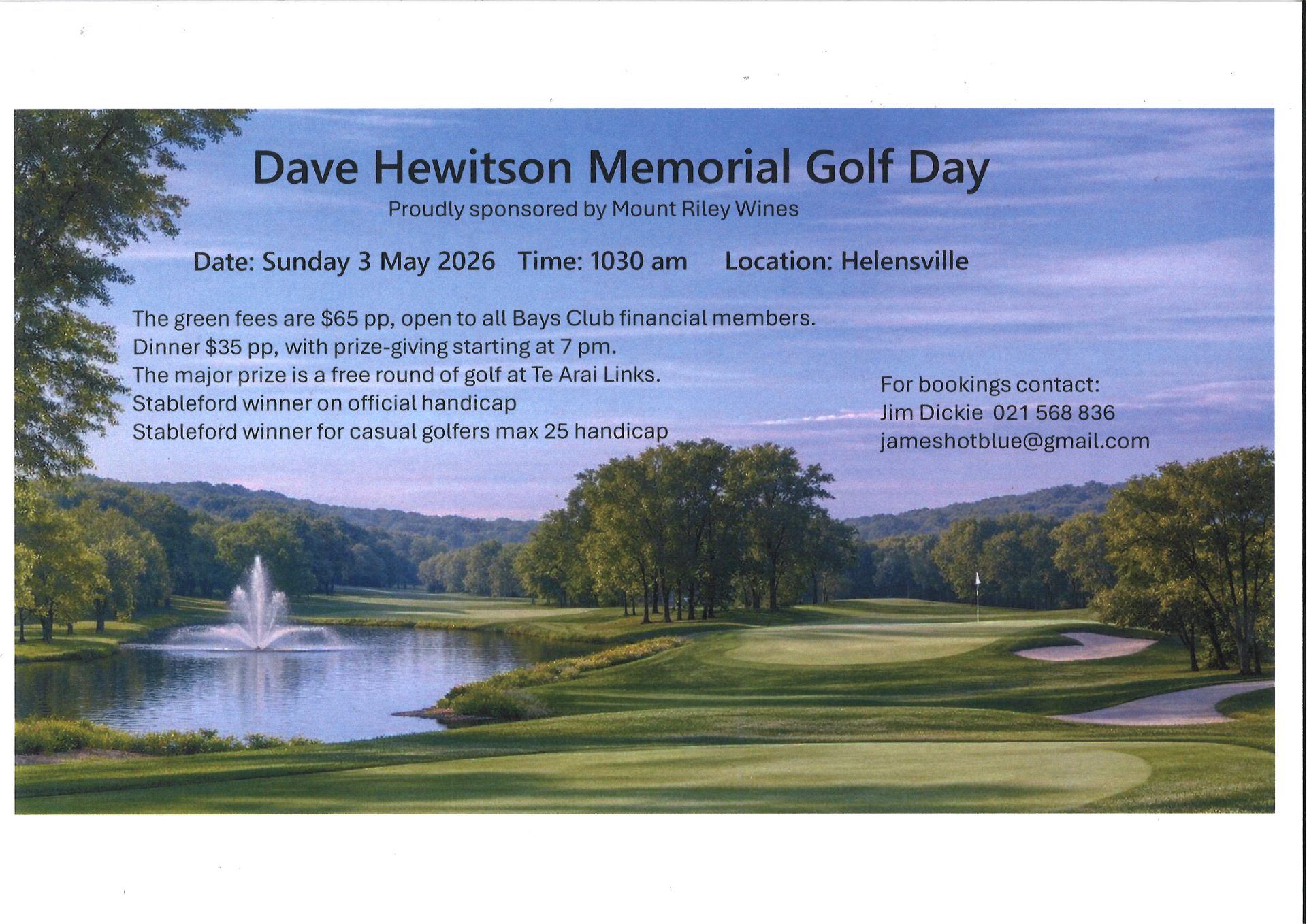 Dave Hewitson Memorial Golf Day