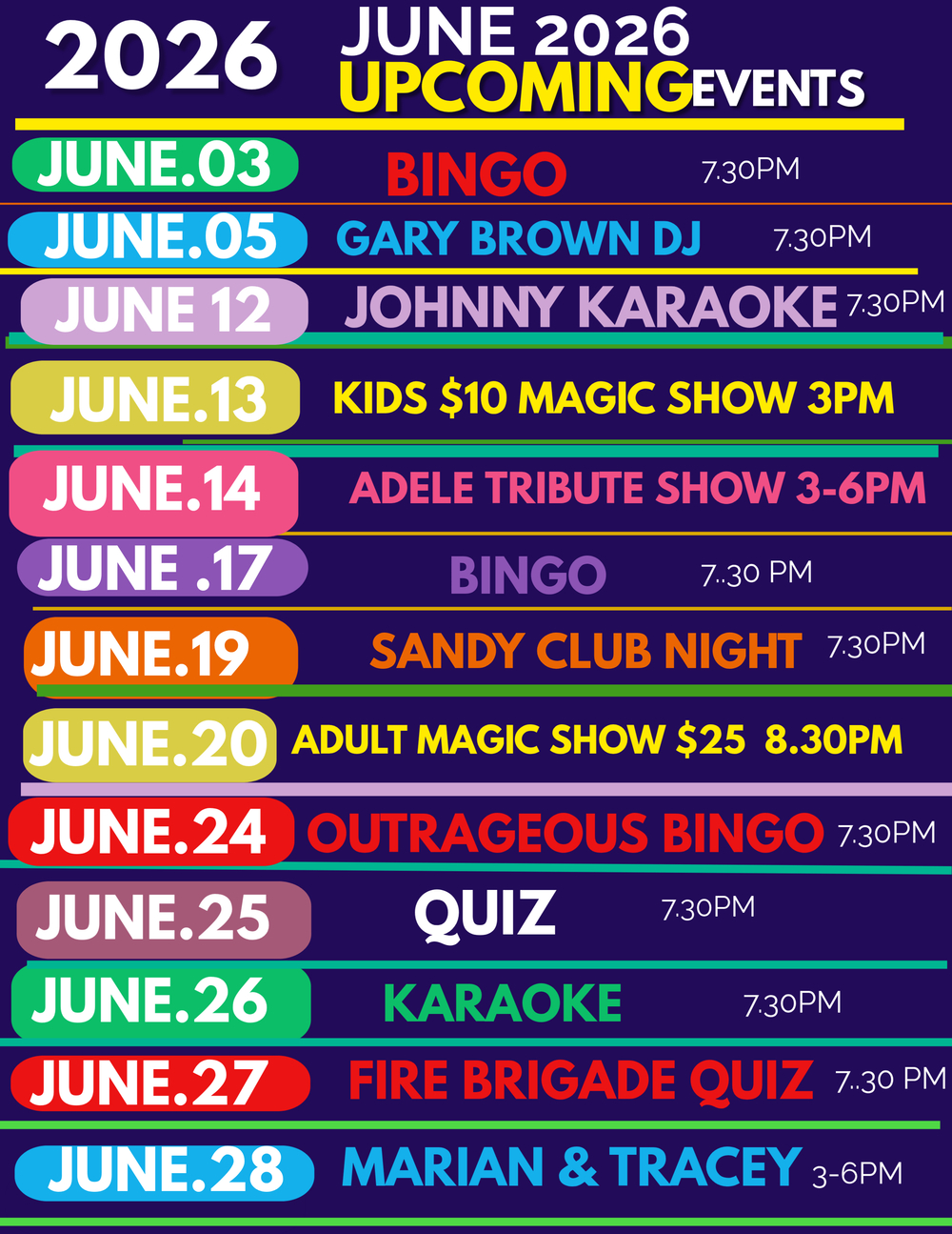 Upcoming June Events